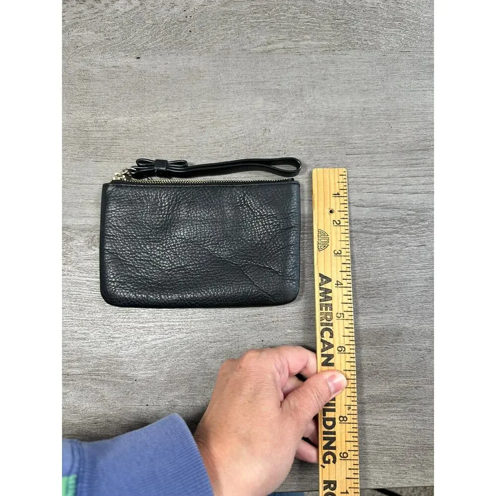 Kate Spade Black Pebbled Leather Wristlet Wallet